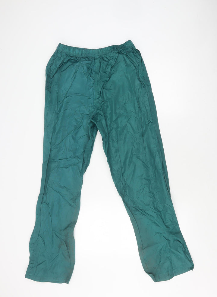Peter Storm Women's Green Rain Trousers, Size L, Elastic Waist