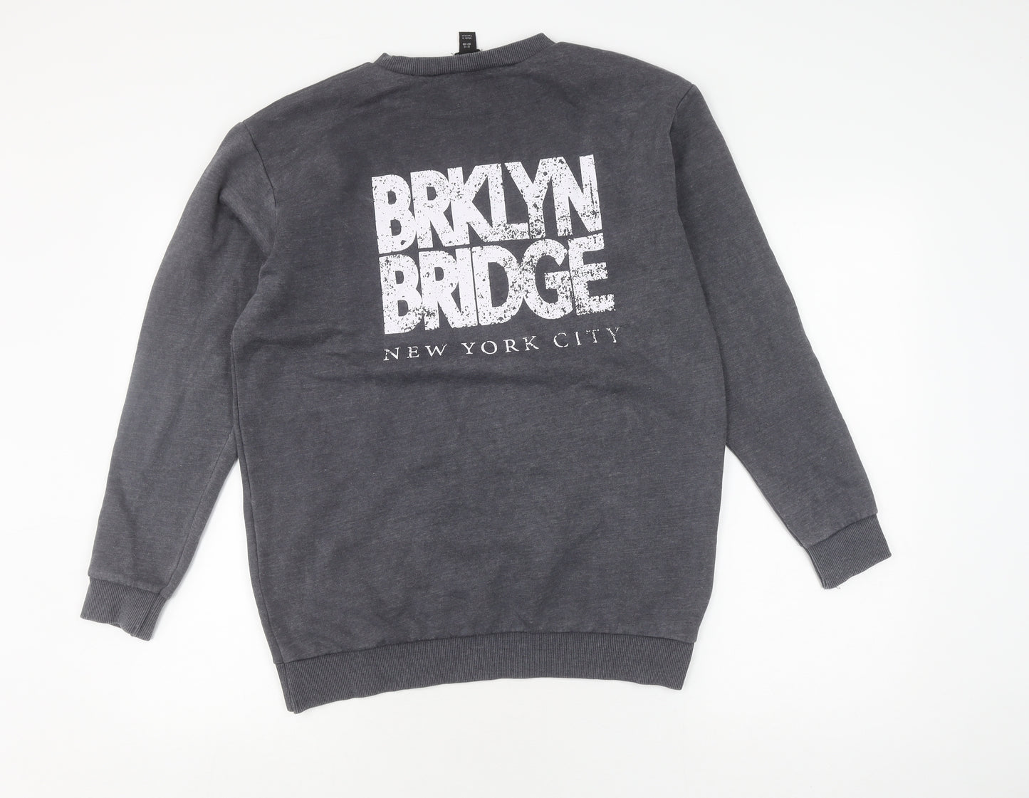 New Look Girls Grey Pullover Sweatshirt 12-13Y Graphic Print