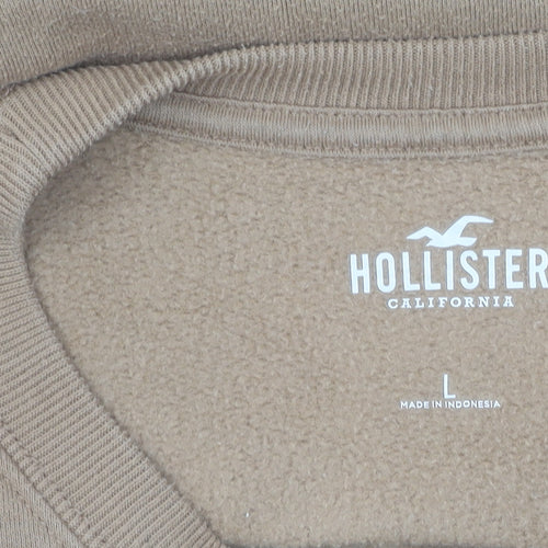 Hollister Unisex Brown Pullover Sweatshirt L