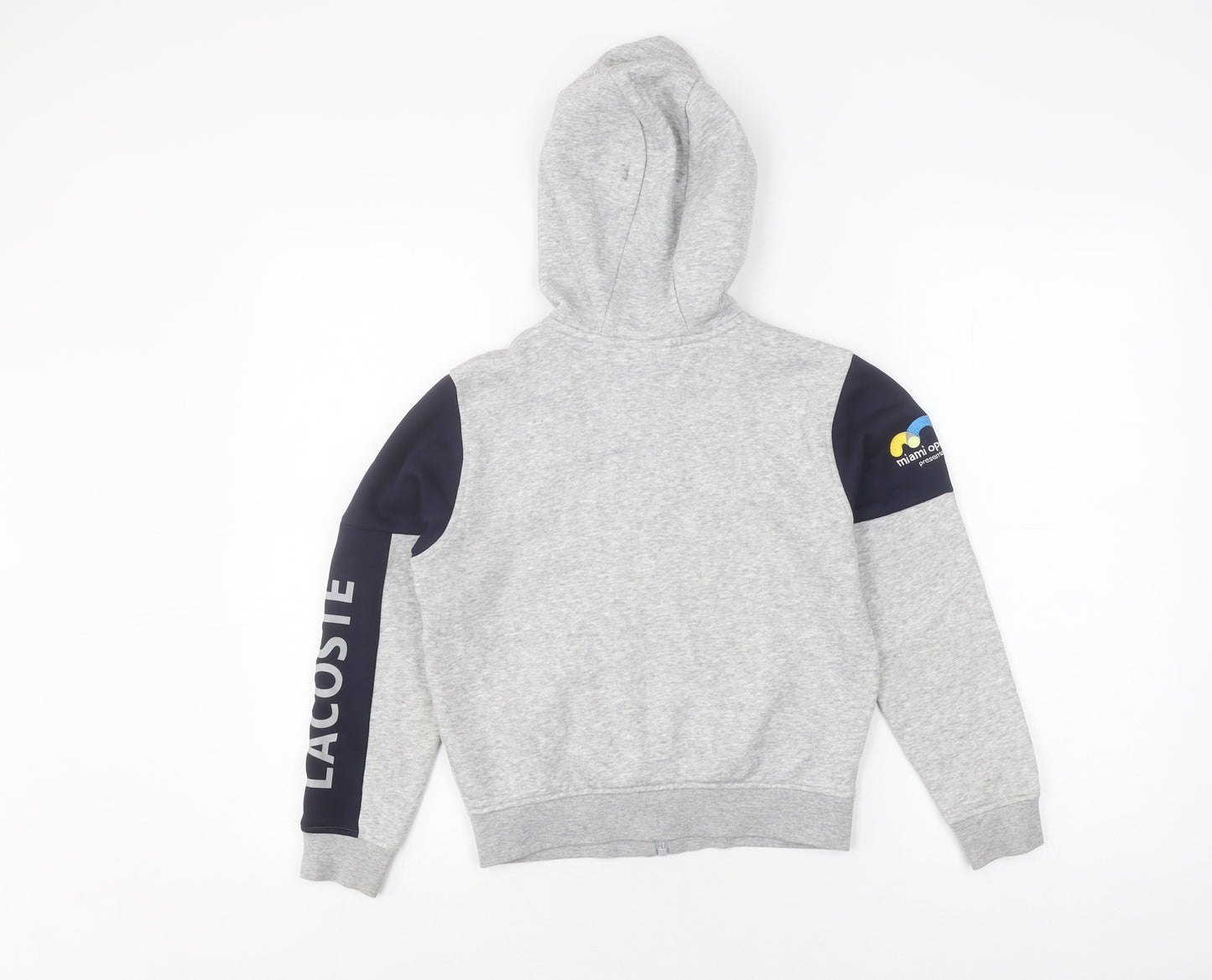 Lacoste Boys Grey Full Zip Hoodie - Size 10