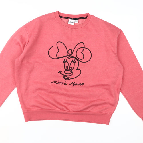 Disney Women's Pink Minnie Mouse Sweatshirt, Size S