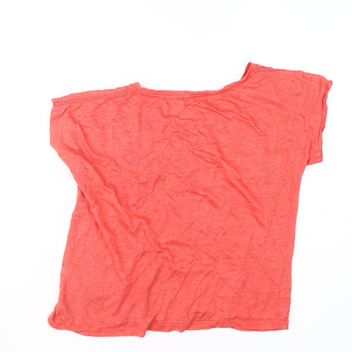 WoolOvers Women's Red Linen T-Shirt M Summer Casual