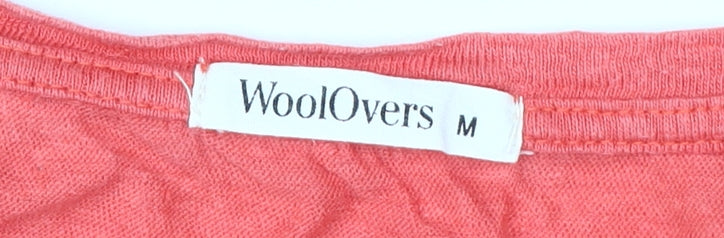 WoolOvers Women's Red Linen T-Shirt M Summer Casual
