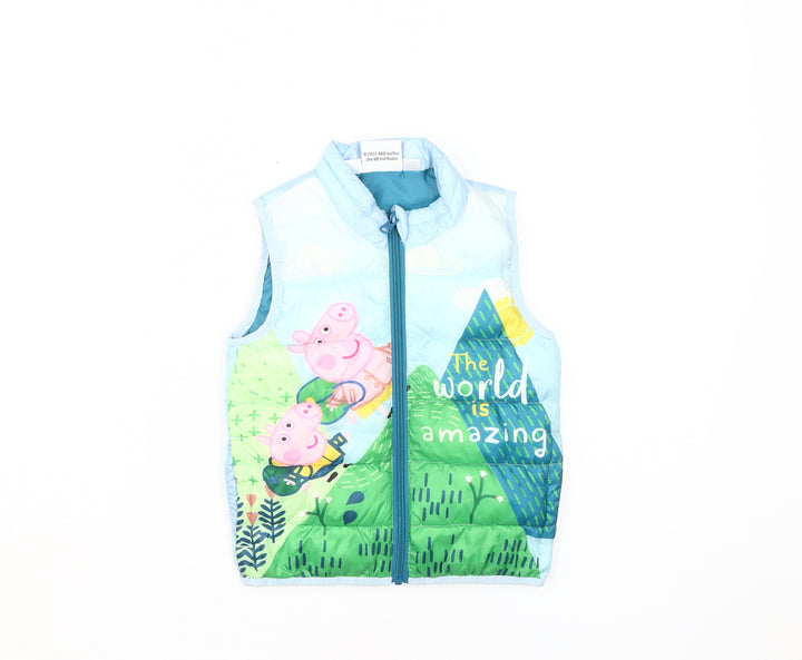 Peppa Pig Unisex Kids Blue Puffer Jacket 2-3 Years