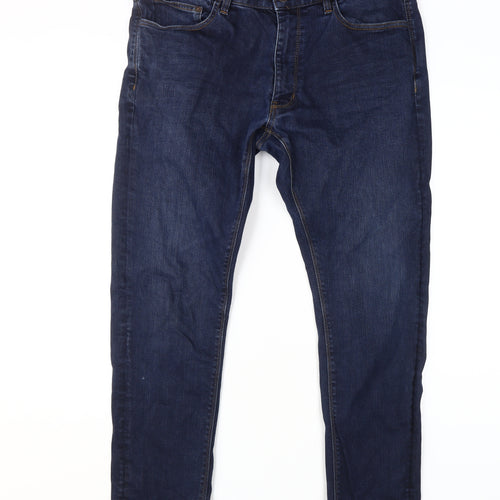 Marks and Spencer Men's Blue Straight Jeans 36 Regular