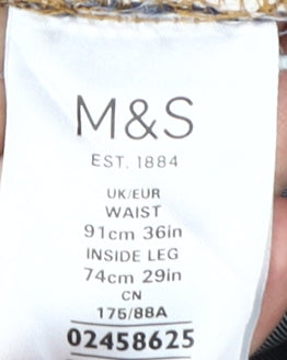Marks and Spencer Men's Blue Straight Jeans 36 Regular