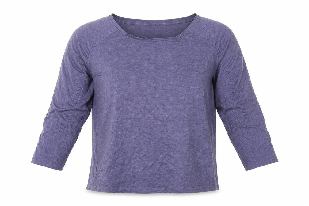 Front view of Phase Eight Women's Blue Jersey T-Shirt, size 12