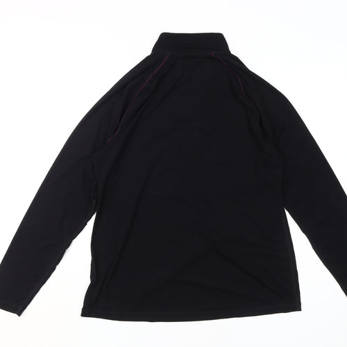 Laikus Women's Black XL Merino Blend 1/2 Zip Sweatshirt