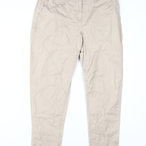 Wallis Women’s Beige Chino Trousers Size 12 Petite