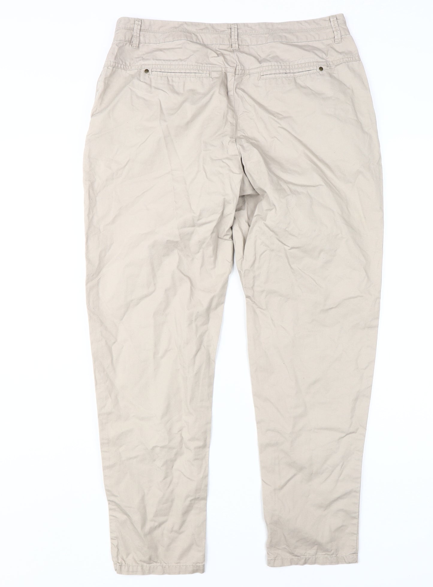 Wallis Women’s Beige Chino Trousers Size 12 Petite