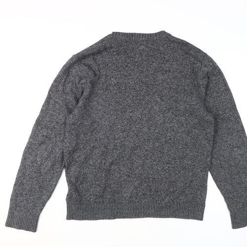 Hollister Men's Grey Pullover Jumper, L, Crew Neck, Casual