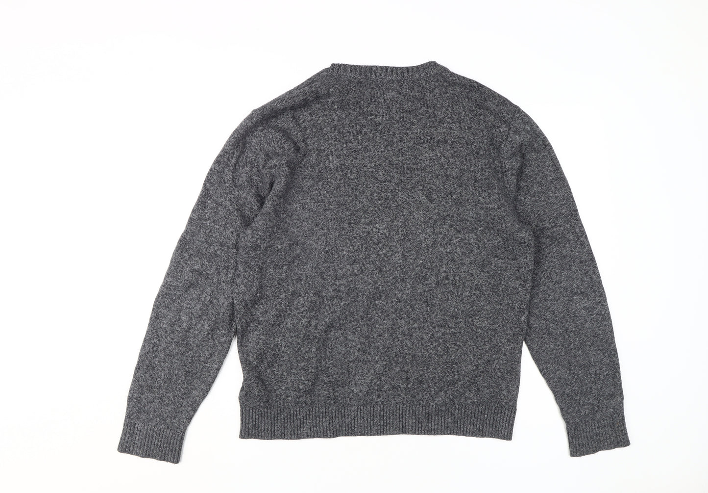 Hollister Men's Grey Pullover Jumper, L, Crew Neck, Casual