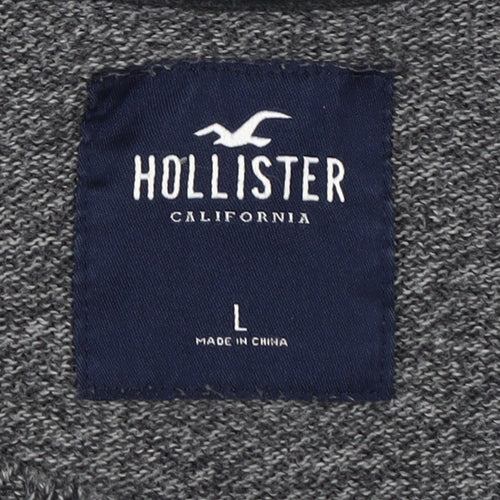 Hollister Men's Grey Pullover Jumper, L, Crew Neck, Casual