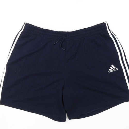 Adidas Unisex Blue Sweat Shorts 2XL Gym & Training