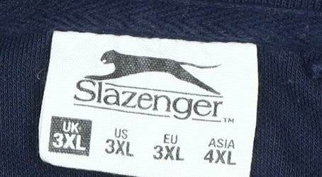 Slazenger Men's Blue 3XL Short Sleeve Polo Shirt