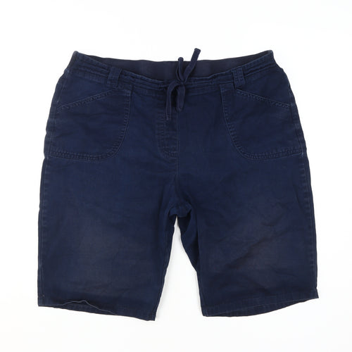 Cotton Traders Women's Blue Chino Shorts Size 16