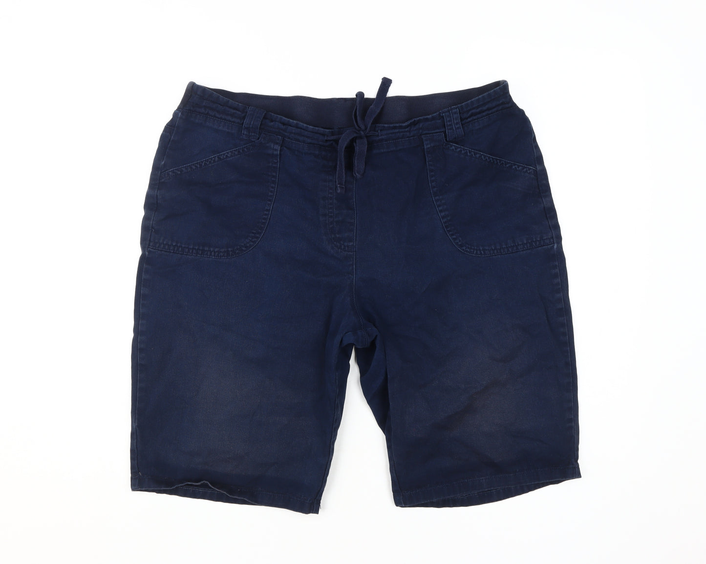 Cotton Traders Women's Blue Chino Shorts Size 16