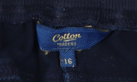 Cotton Traders Women's Blue Chino Shorts Size 16