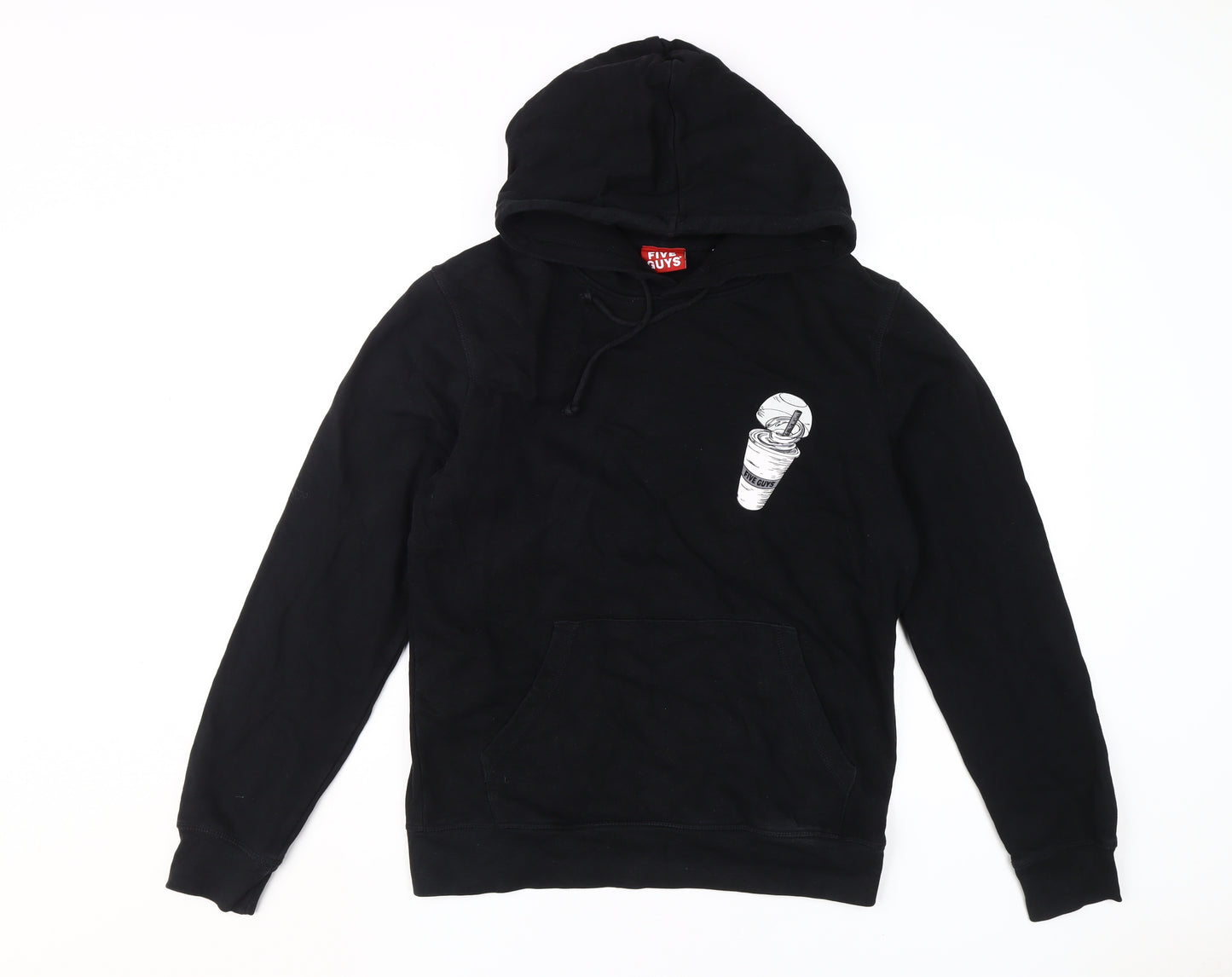Five Guys Unisex Black XS Pullover Hoodie