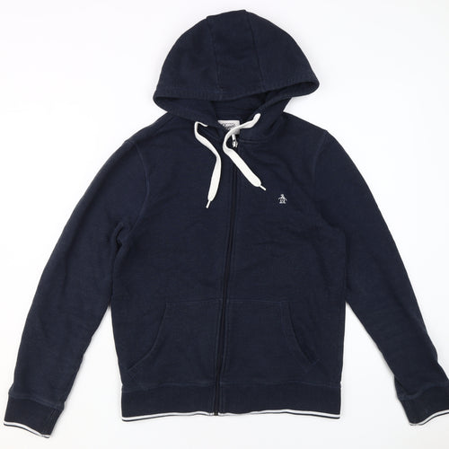 Penguin Men's Blue Full Zip Hoodie Size S