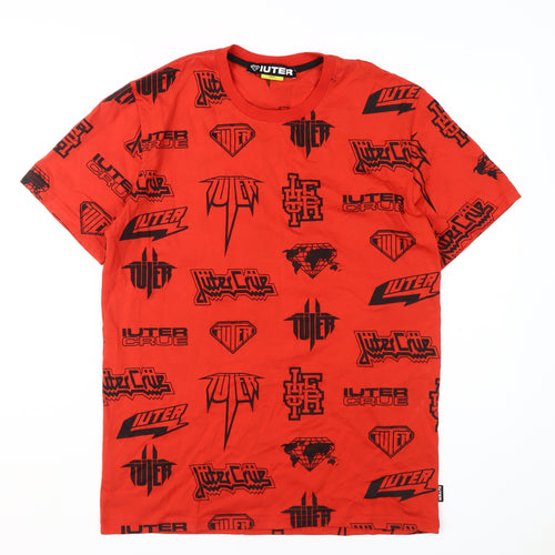 Iuter Men's Red Logo Graphic Print T-Shirt, Size S