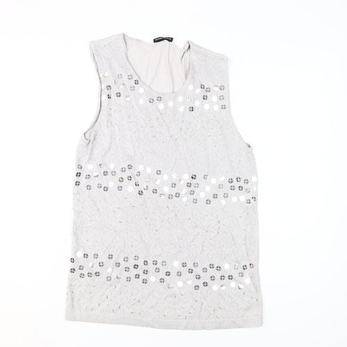 Gerry Weber Grey Sequin Women's Tank Top Size 16