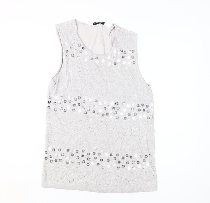 Gerry Weber Grey Sequin Women's Tank Top Size 16