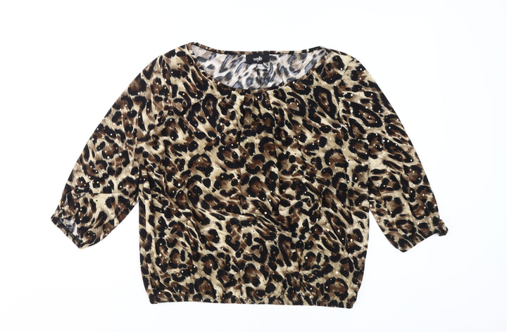 Wallis Women's Multicoloured Animal Print Blouse, Size M