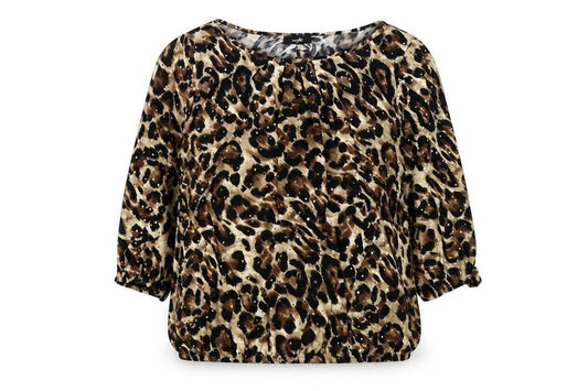 Front view of Wallis Women's Multicoloured Animal Print Blouse, size M