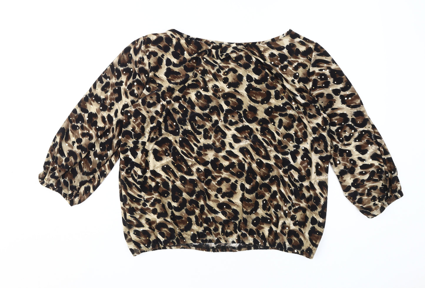 Wallis Women's Multicoloured Animal Print Blouse, Size M