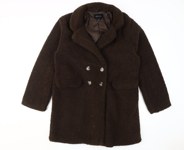 Brave Soul Women's Brown Overcoat, M, Classic, Lined