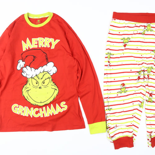 The Grinch Pyjama Set Unisex Adults Red L Christmas