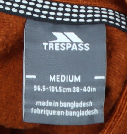 Trespass Men's Brown Pullover Sweatshirt, Medium, 1/4 Zip