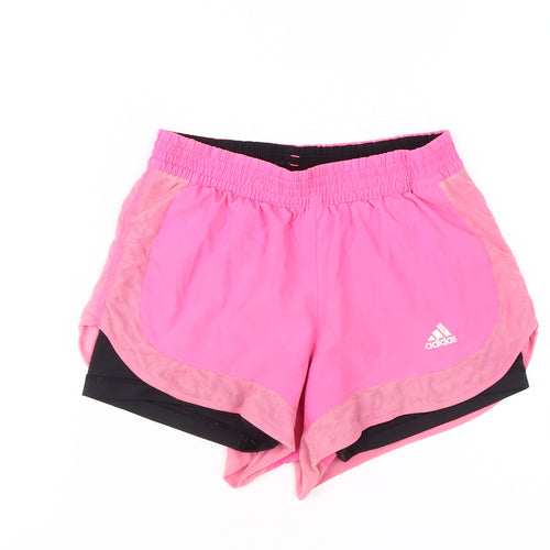 Adidas Women's Pink Athletic XS Running Shorts