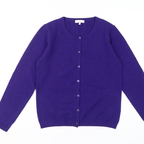 Isle Women's Purple Cashmere Cardigan, S