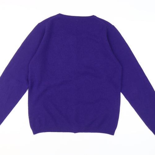 Isle Women's Purple Cashmere Cardigan, S