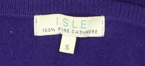 Isle Women's Purple Cashmere Cardigan, S