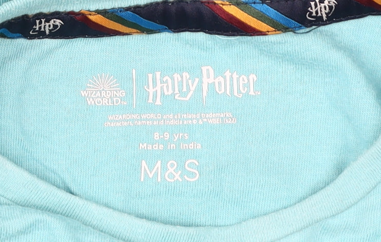 Marks and Spencer Teens Blue Harry Potter Cropped T-Shirt