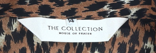 The Collection Women's Brown Animal Print Button-Up Shirt