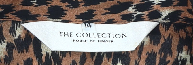 The Collection Women's Brown Animal Print Button-Up Shirt