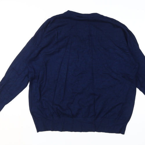 Capsule Women's Blue V-Neck Plus Pullover Jumper Size 20/22