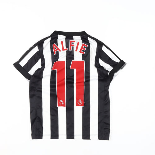 Puma Boys Football Jersey Black White Stripe 9-10 Years