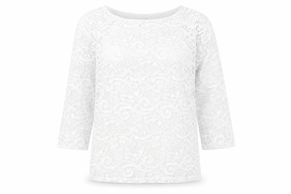 Marks and Spencer Ivory Lace Blouse, UK 10, 3/4 Sleeve
