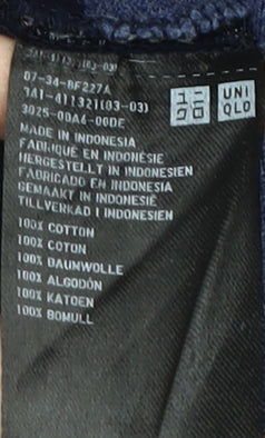 Uniqlo Men's Blue Stripe Pullover Jumper M