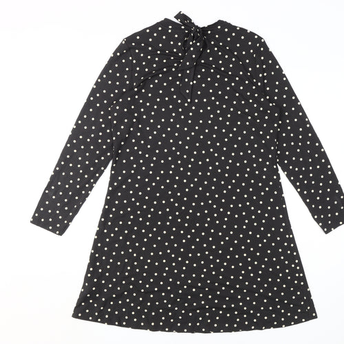 Marks and Spencer Women's Black Polka Dot Shift Dress Size 12
