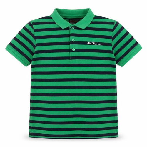 Ben Sherman Boys Green Striped Polo, 10-11 Years, Classic Style
