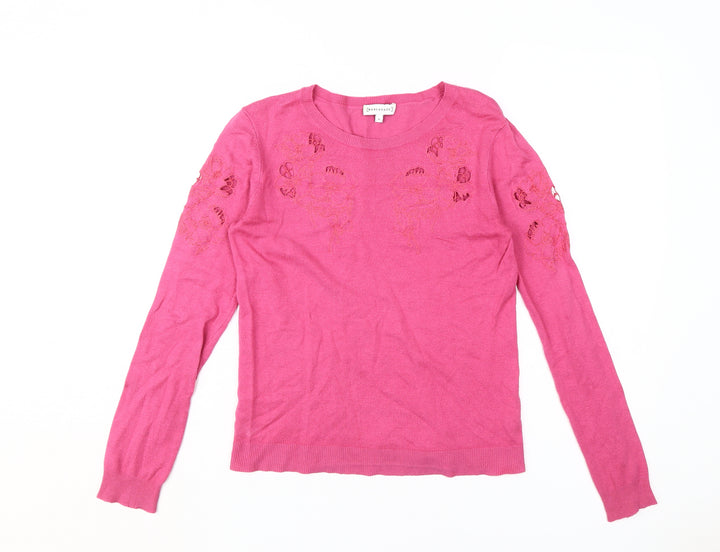 Warehouse Women's Pink Pullover Jumper Size 10