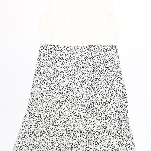 Seraphine Women’s White A-Line Dress, Size 10, Animal Print