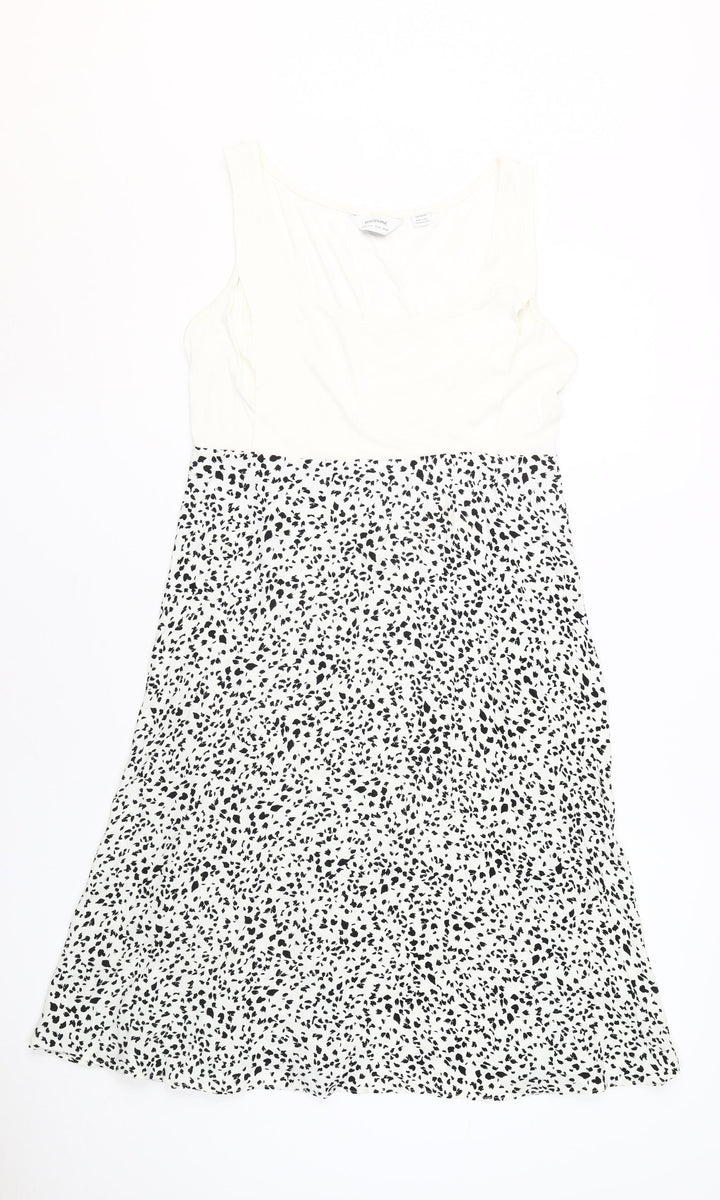 Seraphine Women’s White A-Line Dress, Size 10, Animal Print