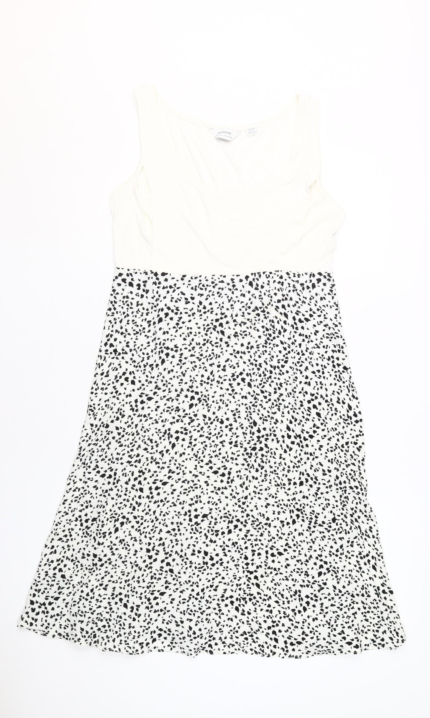 Seraphine Women’s White A-Line Dress, Size 10, Animal Print